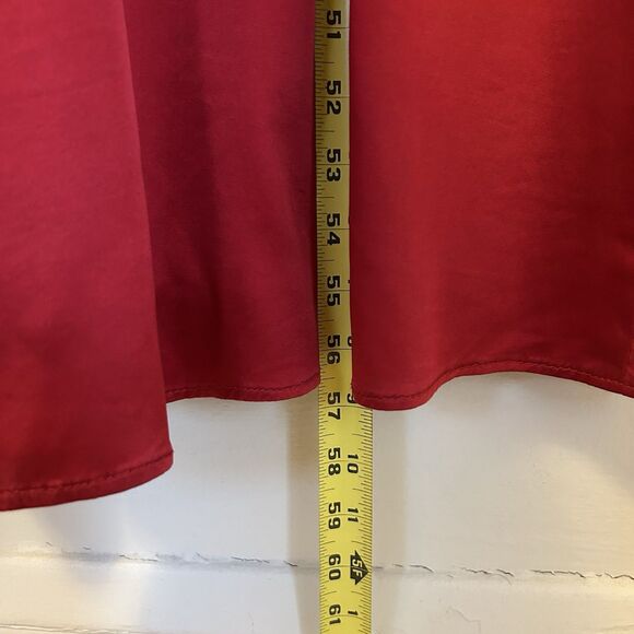 Tadashi Women's Formal Dress 100% Silk Red Vintage Maxi Elegant Old Money 8 - Picture 6 of 8